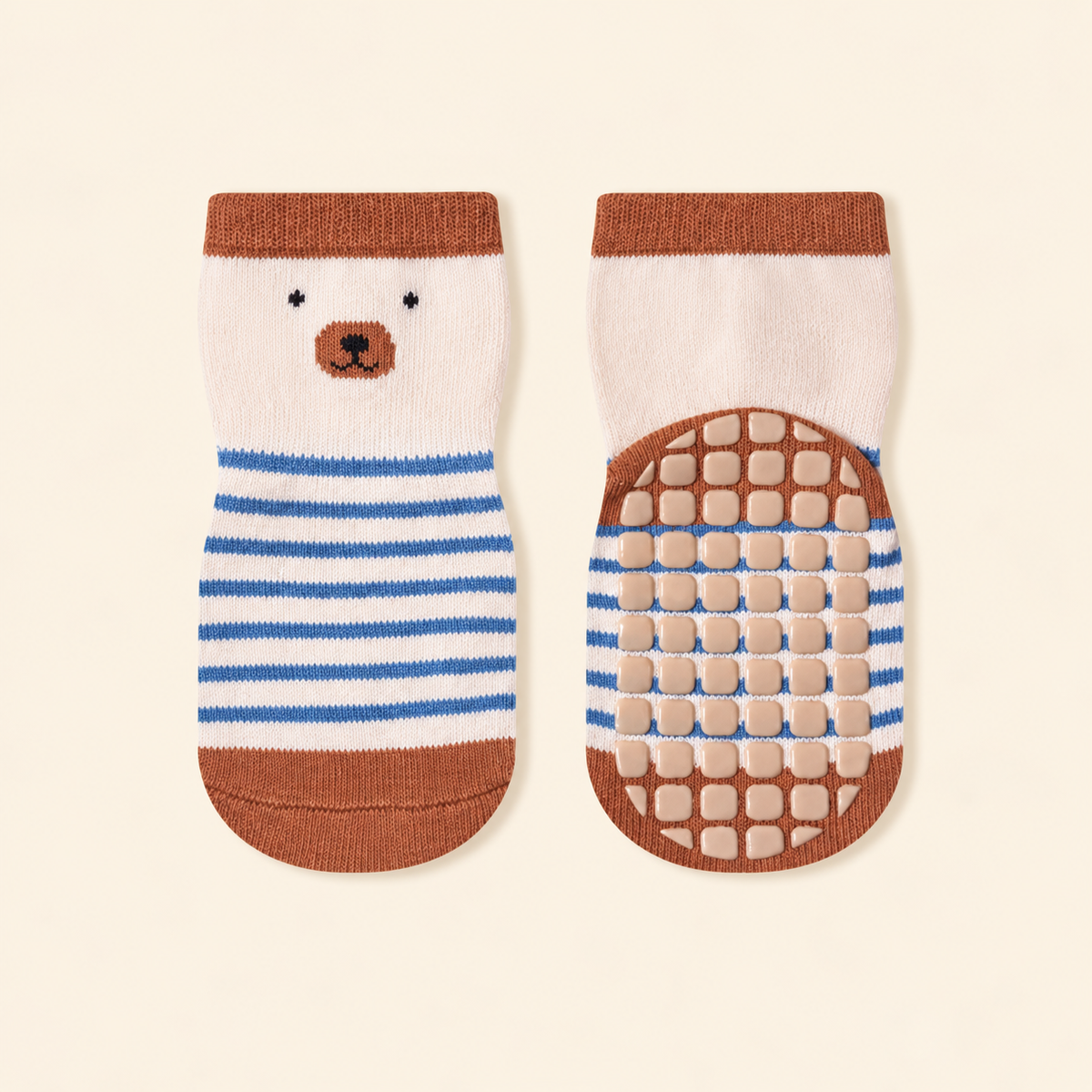 Lot de 5 paires de Chaussettes Antidérapantes Bébé (De 0 mois à 3 ans)