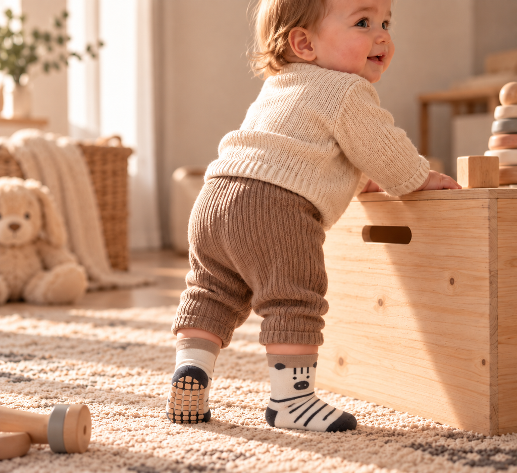 Lot de 5 paires de Chaussettes Antidérapantes Bébé (De 0 mois à 3 ans)