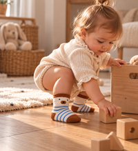 Lot de 5 paires de Chaussettes Antidérapantes Bébé (De 0 mois à 3 ans)