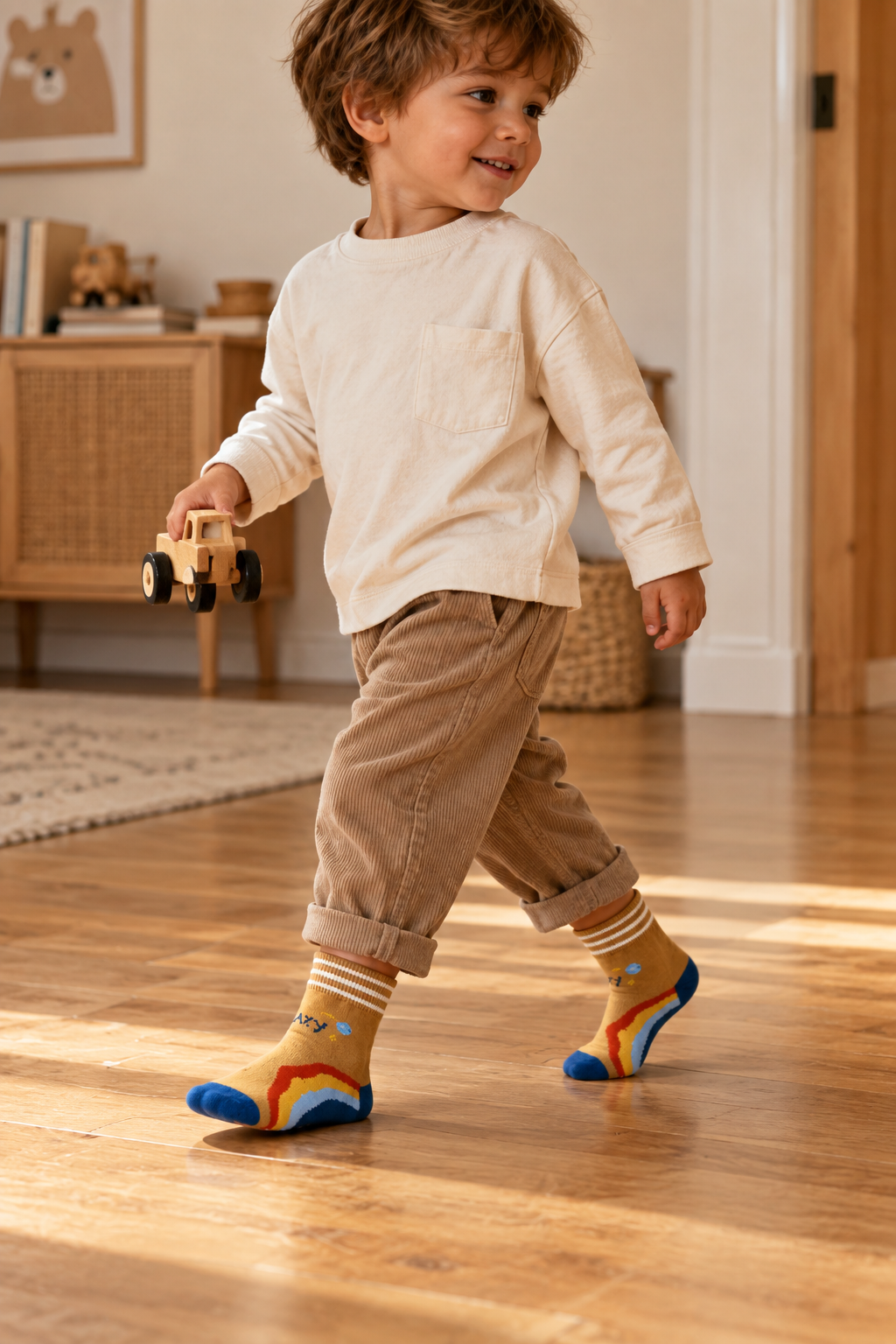 Lot de 5 paires de Chaussettes Antidérapantes Enfant (De 1 an à 12 ans)