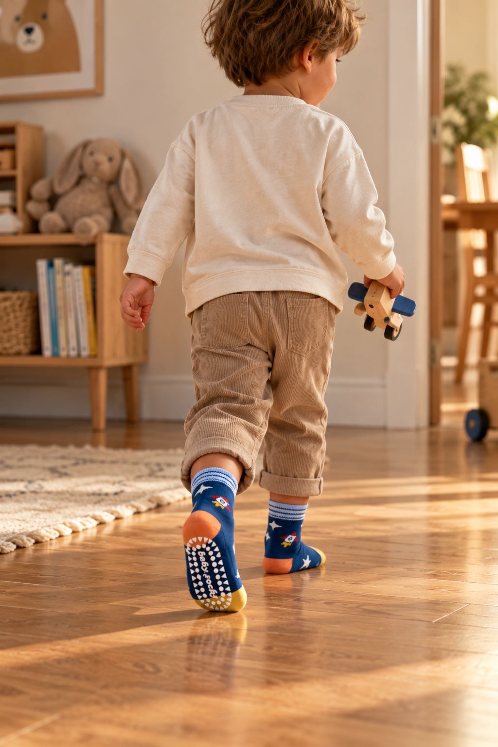 Lot de 5 paires de Chaussettes Antidérapantes Enfant (De 1 an à 12 ans)