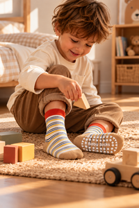 Lot de 5 paires de Chaussettes Antidérapantes Enfant (De 1 an à 12 ans)