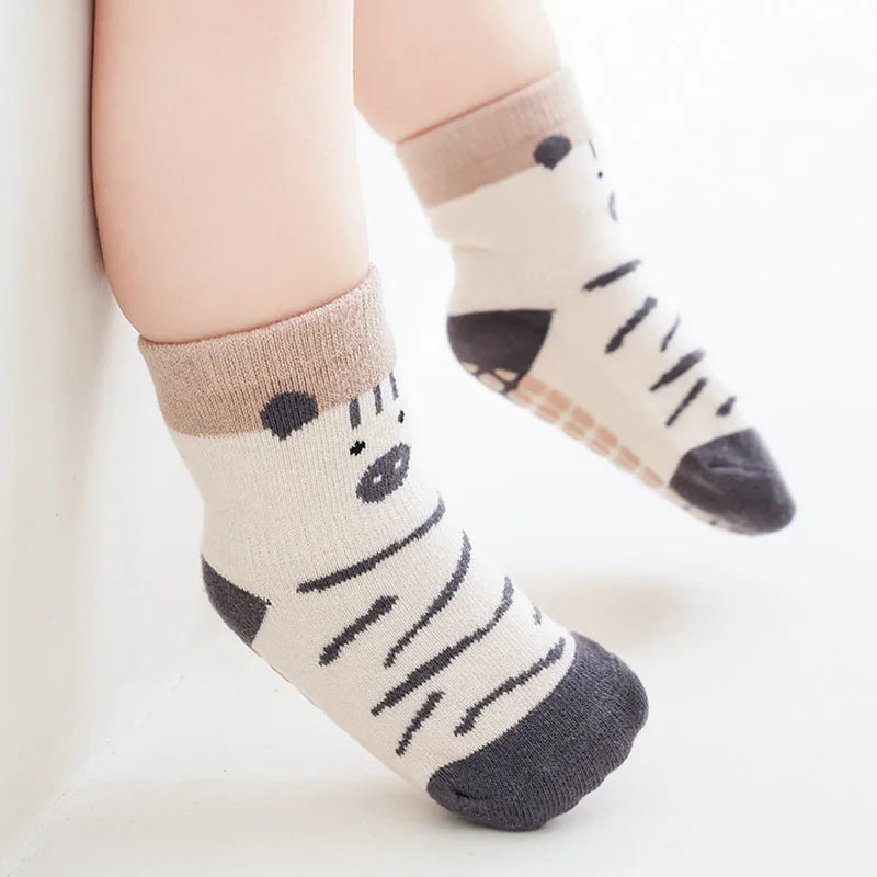 Lot de 5 paires de Chaussettes Antidérapantes Bébé (De 0 mois à 3 ans)